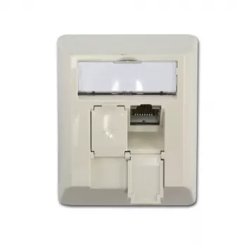 Telegärtner Toma de red RJ-45 apantallada Cat.6, blanco perla