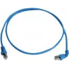 Telegärtner cable de red S/FTP Cat 6A, PiMF, 1,0 m, azul, un RJ45 acodado, LSZH, 10 Gbps L00000A0198