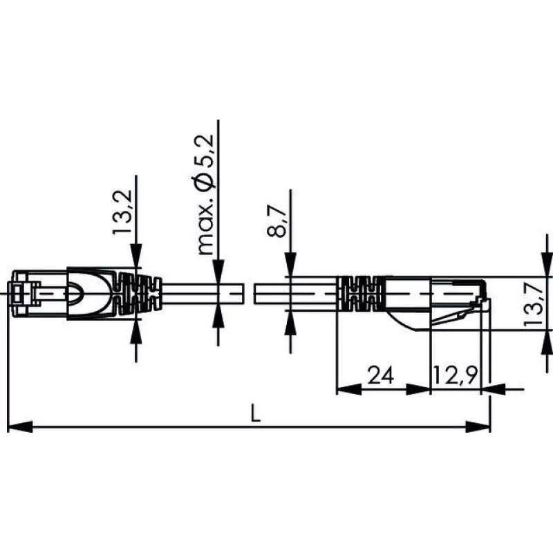 TELEGÄRTNER cable de red Cat.6A S/FTP LSZH, 2 m, azul, RJ45, EIA/TIA 568B L00001A0289