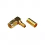 TELEGÄRTNER conector macho acodado RP-SMA crimp para RG-58C/U, 50 ohmios, dorado