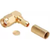 TELEGÄRTNER conector macho acodado RP-SMA crimp para RG-58C/U, 50 ohmios, dorado