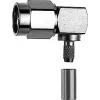 TELEGÄRTNER conector macho acodado RP-SMA crimp para RG-58C/U, 50 ohmios, dorado