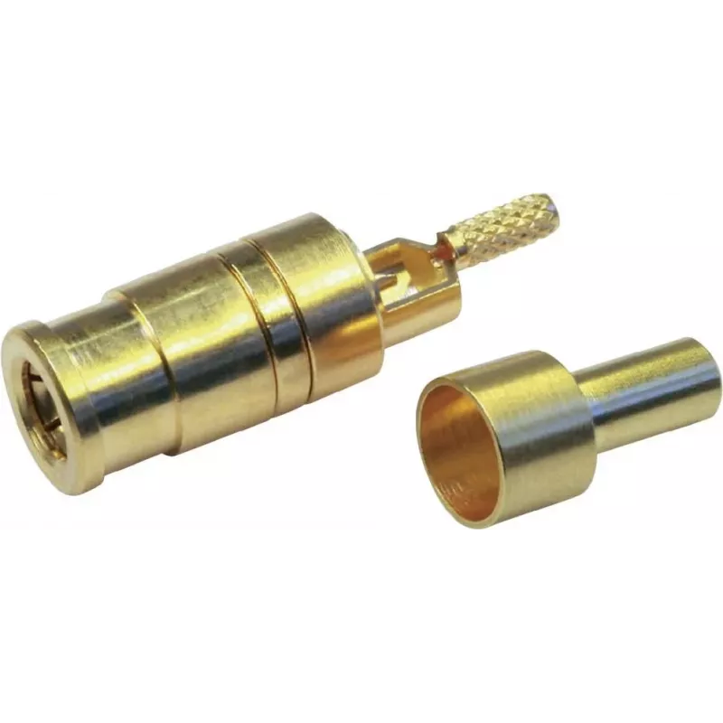 Telegärtner Conector hembra SMB PCB, recto, 50 ohmios, dorado
