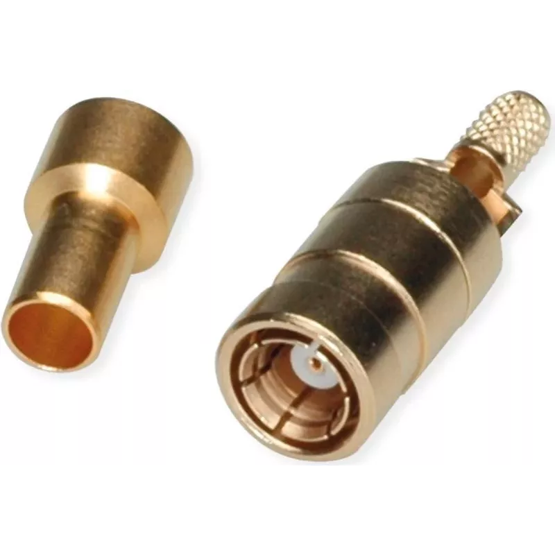 Telegärtner Conector hembra SMB PCB, recto, 50 ohmios, dorado
