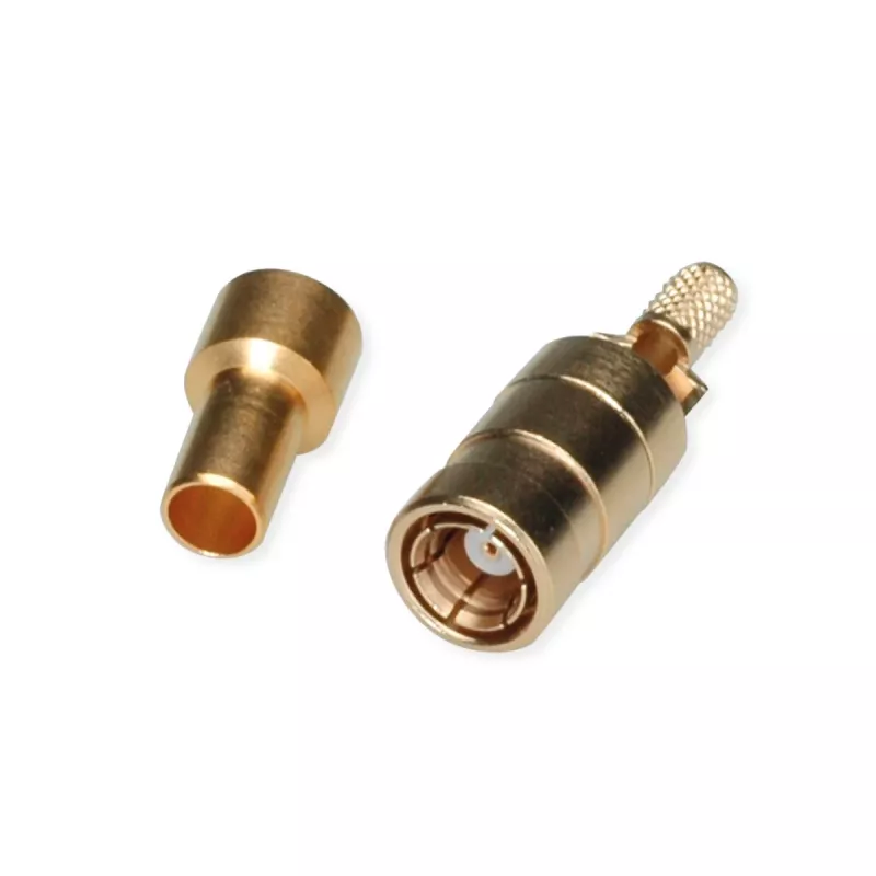 Telegärtner Conector hembra SMB PCB, recto, 50 ohmios, dorado