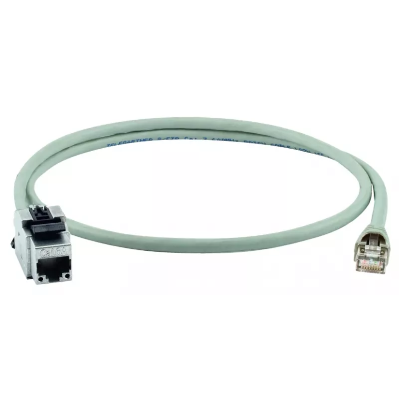 Telegärtner L00004A0128 Cable de parcheo Cat.6A S/FTP, 7,5 m, gris