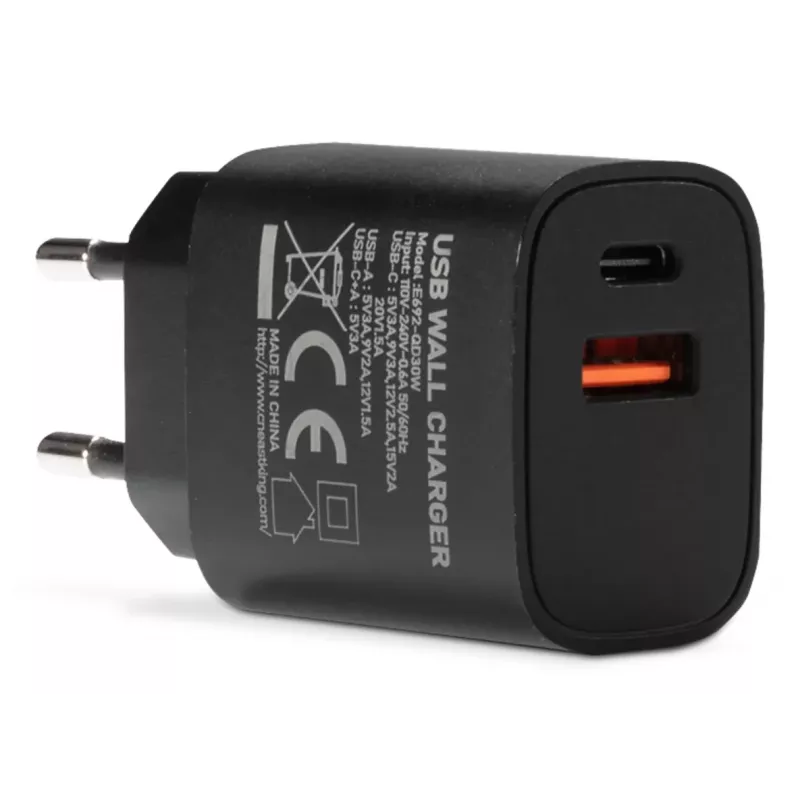 TechniSat 0000/3659 Fuente de alimentación USB-C 45W PD 3.0, negra