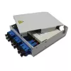 Telegärtner distribuidor de fibra óptica STX para carril DIN, 6x SC dúplex monomodo, cassette de empalme de 12 fibras, pigtails, listo para empalmar H82050E0002