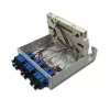Telegärtner distribuidor de fibra óptica STX para carril DIN, 6x SC dúplex monomodo, cassette de empalme de 12 fibras, pigtails, listo para empalmar H82050E0002