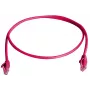 TELEGÄRTNER 100008051 cable de red RJ45 CAT 6 U/UTP, 0,5 m, rojo, ignífugo, protección antiacodamiento