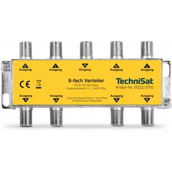 TechniSat distribuidor de 8 vías con paso de CC, sin desacoplamiento de diodos (0022/3110)