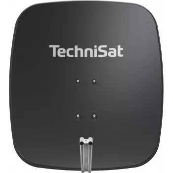 TechniSat SATMAN 65 PLUS antena parabólica – 65 cm, ganancia de 35,7 dBi, HDTV, montaje en mástil, gris claro