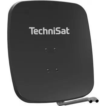 TechniSat SATMAN 65 PLUS antena parabólica – 65 cm, ganancia de 35,7 dBi, HDTV, montaje en mástil, gris claro