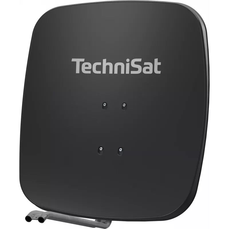 TechniSat SATMAN 65 PLUS antena parabólica – 65 cm, ganancia de 35,7 dBi, HDTV, montaje en mástil, gris claro