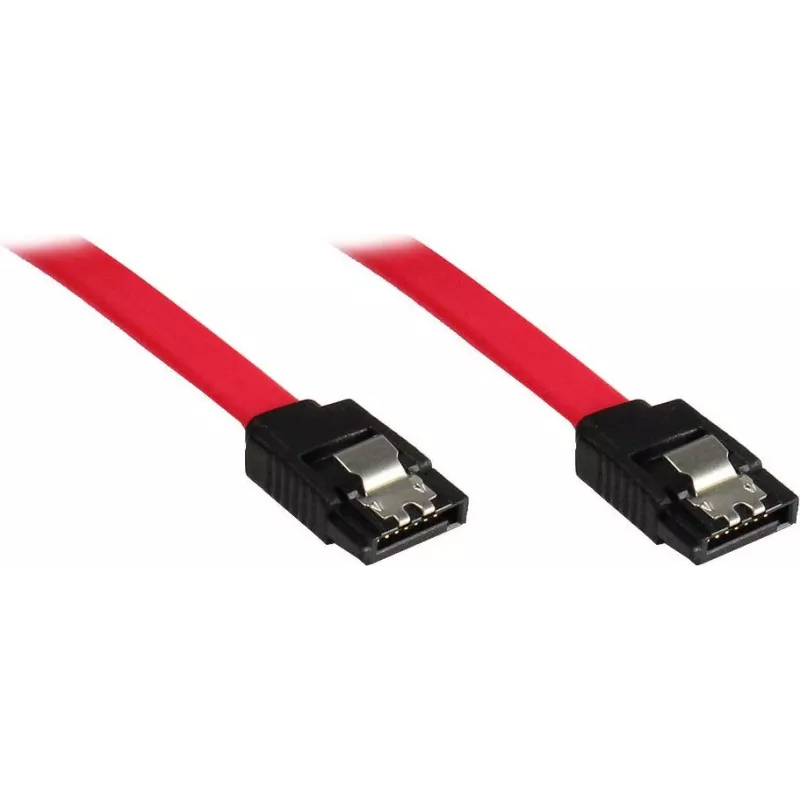 GoodConnections cable SATA 3 Gb/s con bloqueo, 0,5 m, rojo 5045-A05