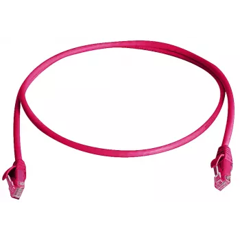 Telegärtner 100009033 cable de red RJ45, CAT 6, 10,0 m, rojo, ignífugo, con protección antiacodamiento