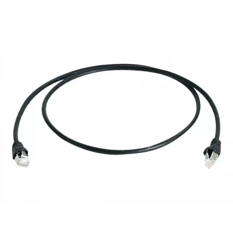 Telegärtner Cable de conexión Cat 6A S/FTP, 1,5 m, negro L00001A0169