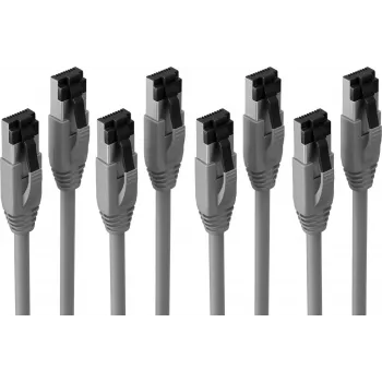 S CONN MAXIMUM CONNECTIVITY Cable de conexión Cat. 8.1 F/FTP PIMF LSZH, gris, 0,5m, pack de 4 SC08-41010-4