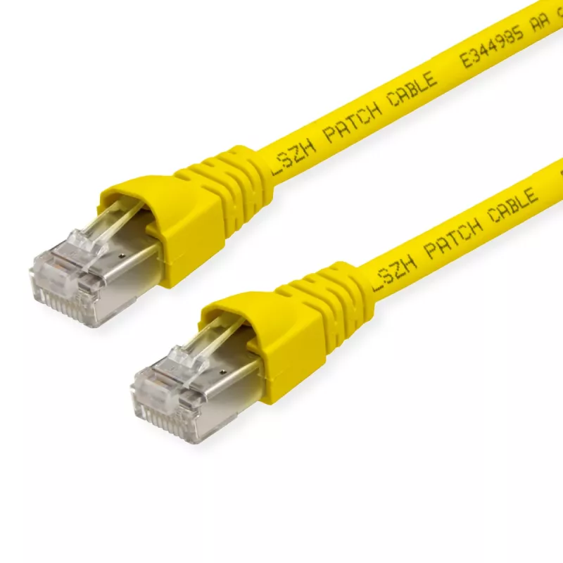 TELEGÄRTNER TEGA Cable de conexión Cat.6A S/FTP, 4m, amarillo, LSZH L00003A0185