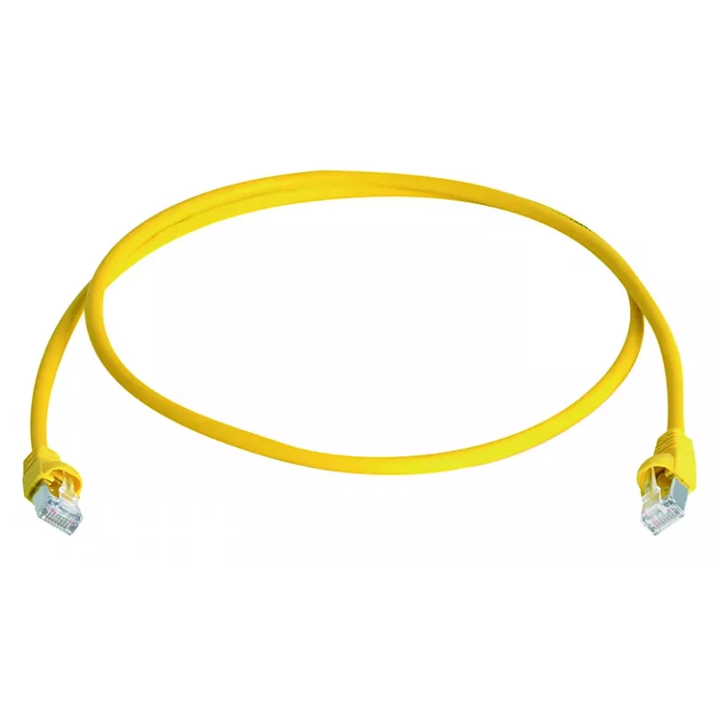 TELEGÄRTNER TEGA Cable de conexión Cat.6A S/FTP, 4m, amarillo, LSZH L00003A0185