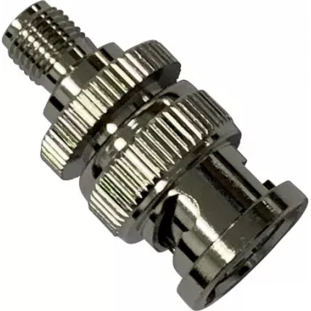 Wittenberg Antennen 103509 Adaptador coaxial BNC macho a SMA hembra, 50 ohmios, DC-4 GHz, latón niquelado