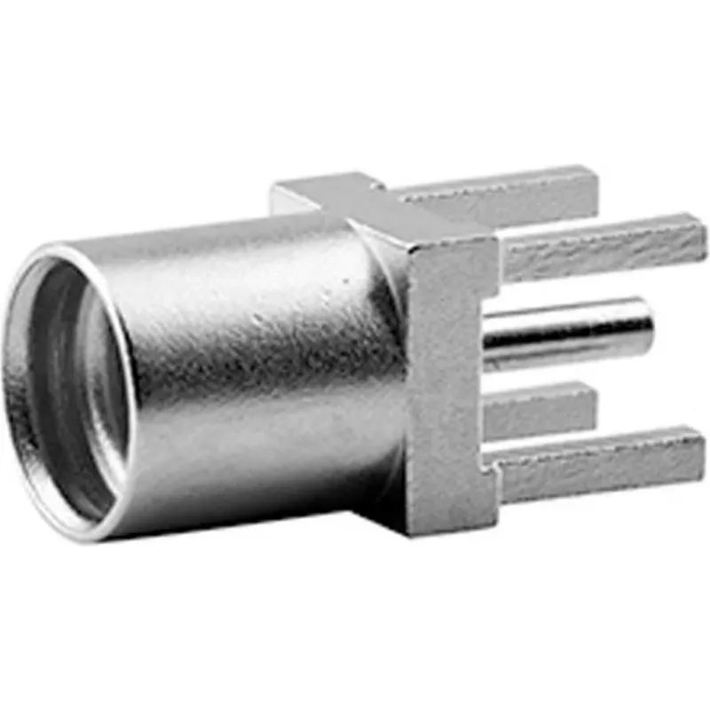 TELEGÄRTNER Conector hembra MMCX PCB, recto, 50 ohmios, dorado, pack de 5 (J01341A0161)