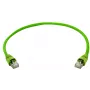 Telegärtner 100008111 Cable de conexión RJ45, CAT 6a SF/UTP, 0,5 m, verde, con funda antiacodamiento