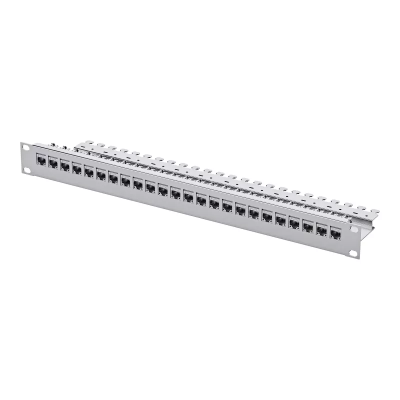 Telegärtner Panel de conexiones Cat.6 UTP de 24 puertos, 1U montaje en rack de 19