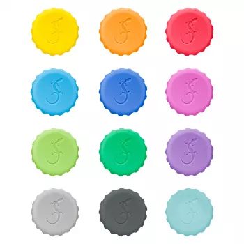 LURCH Tapones de silicona tipo chapa, multicolor, 12 uds. (210228)