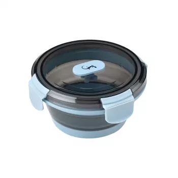 LURCH up & down 240532 Recipiente para almacenamiento de alimentos, 400 ml, 6,7 cm de alto, azul