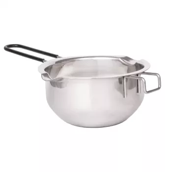 Lurch Recipiente de fusión para baño maría de acero inoxidable, plateado, 11 cm de diámetro, 350 ml, con vertedor y gancho de sujeción (70276)
