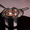 Lurch Recipiente de fusión para baño maría de acero inoxidable, plateado, 11 cm de diámetro, 350 ml, con vertedor y gancho de sujeción (70276)