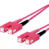 Telegärtner L00880A0028 Cable de fibra óptica SC a SC OM4 dúplex, 1 m, violeta