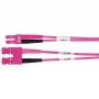 Telegärtner L00890A0111 Cable de fibra óptica OM4 dúplex, SC a LC, LSZH, violeta, 1 m