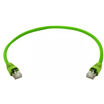 TELEGÄRTNER 100008107 Cable de red Cat 6a SF/UTP RJ45, 0,5 m, verde, con protección antiacodamiento