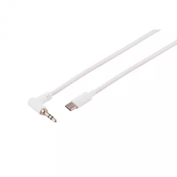 S CONN MAXIMUM CONNECTIVITY Cable de audio USB-C, conector acodado de 3,5 mm, TRS, blanco, 1,2 m (14-06126)