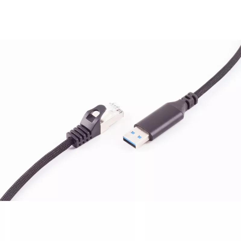 SHIVERPEAKS Cable adaptador USB-A a RJ45 Gigabit Ethernet, 1 m, negro BS14-52025