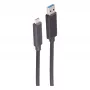 SHIVERPEAKS BS30-38075 Cable de fibra óptica USB-A a USB-C, 10 m, 5 Gbps, negro
