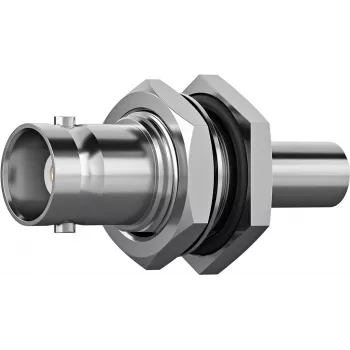 Telegärtner J01001A0108 Conector hembra BNC, recto, 50 ohmios, hembra a hembra, niquelado