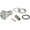 Telegärtner J01001A0108 Conector hembra BNC, recto, 50 ohmios, hembra a hembra, niquelado