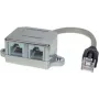 S CONN MAXIMUM CONNECTIVITY Adaptador divisor de teléfono/Ethernet RJ45, Cat. 5e, apantallado, 0,1 m, negro 75002-2