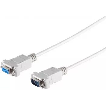 S CONN MAXIMUM CONNECTIVITY Cable serie Sub-D de 9 pines, conector macho a conector hembra, 3,0 m, gris