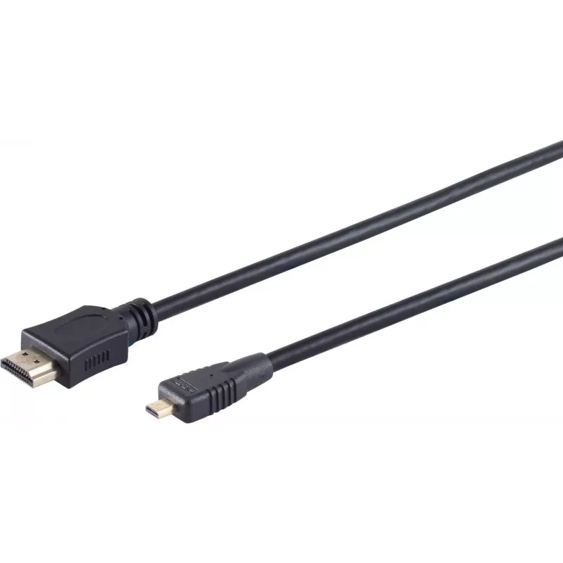 S CONN MAXIMUM CONNECTIVITY Cable Micro HDMI High Speed con Ethernet, negro, 0,5 m (77470-0.5-3)