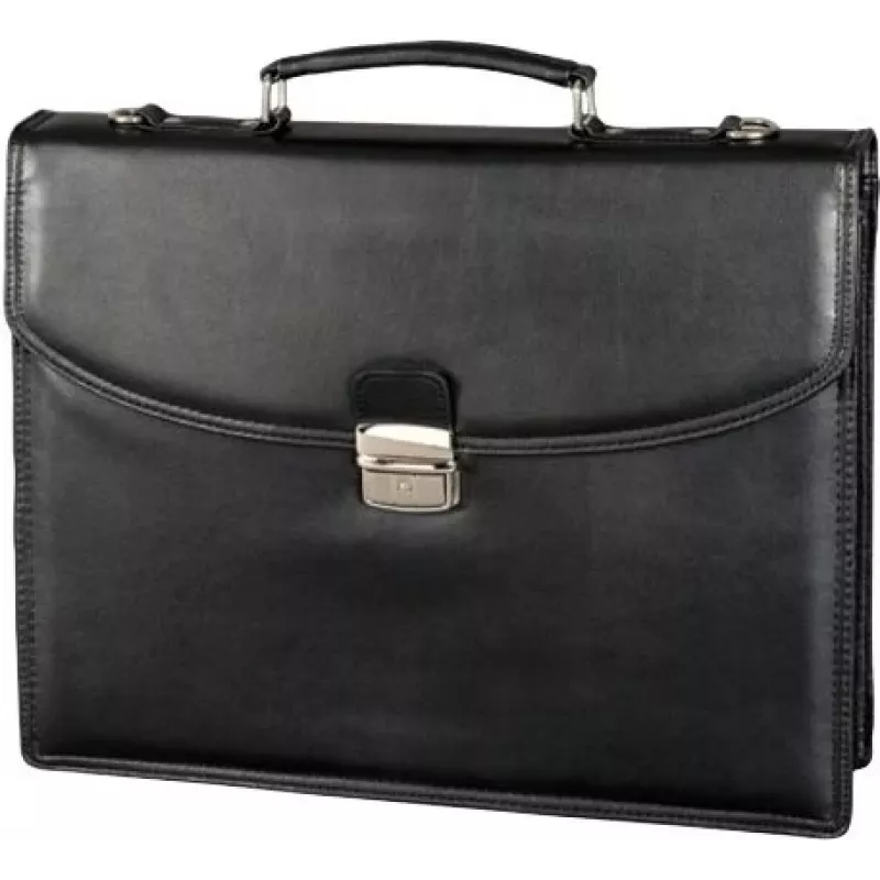JÜSCHA Alassio Catana 92434 Bolso de negocios A4 negro piel sintética