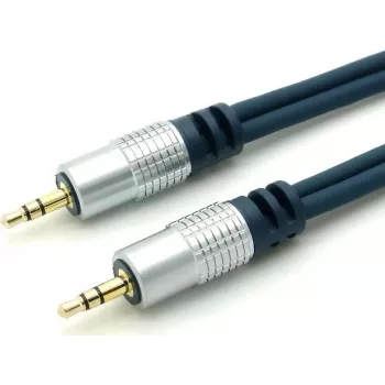 HOME-CINEMA Cable de audio estéreo premium 3,5 mm 1,5 m cromado metal dorado 30812MHQ