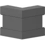 GGK Ángulo exterior BR 60x170/80-9005 PVC ángulo a inglete negro (12727)