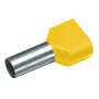 Cimco 187712 Terminal tubular doble 6 mm² semiaislado amarillo (100 uds.)