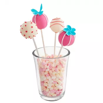 LURCH Molde para cake pops, silicona, 20 cavidades, rojo, 23,0 x 18,5 cm 83027