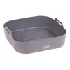 LURCH Bandeja de silicona para freidora de aire, cuadrada, 21 x 21 x 5 cm, antracita 00070206