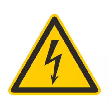 CIMCO 182720 Señal de advertencia tensión eléctrica 100x100x1 mm amarillo/negro